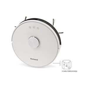 Alex Laser 1281h Moplu Ve Haritalamalı Akıllı Robot Süpürge Beyaz