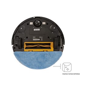 Homend Alex Laser 1281h Moplu Ve Haritalamalı Akıllı Robot Süpürge Beyaz