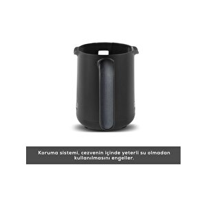 Hatır Közde Türk Kahvesi Ve Türk Kahve Makinesi Shiny Black 5 Fincan Kapasiteli Bol Köpüklü