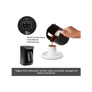 Hatır Közde Türk Kahvesi Ve Türk Kahve Makinesi Shiny Black 5 Fincan Kapasiteli Bol Köpüklü