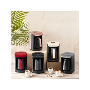 Hatır Közde Türk Kahvesi Ve Türk Kahve Makinesi Shiny Black 5 Fincan Kapasiteli Bol Köpüklü