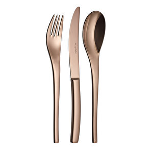 Jazz Titanium Bronz 36 Parça 6 Kişilik Çatal Kaşık Bıçak Takımı