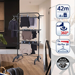 Comfort Tower Çamaşır Kurutucu Siyah 420
