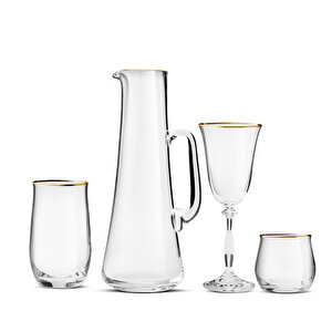Crystalite Gold 37 Parça 12 Kişilik Su Seti