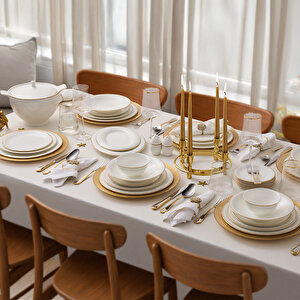 Serenity Gold 85 Parça 12 Kişilik Yemek Takımı