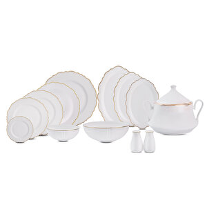 Evaliza Moon Gold 85 Parça 12 Kişilik Yemek Takımı
