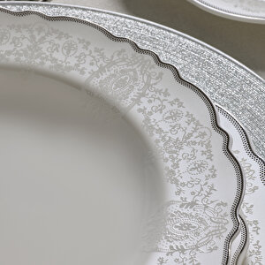 Evaliza Lace Platin 85 Parça 12 Kişilik Yemek Takımı