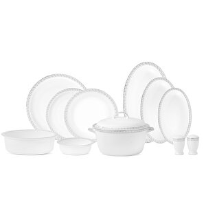 Evaliza Alaia Stella Platin 60 Parça 12 Kişilik Yemek Takımı