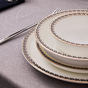 Alaia Black Gold 60 Parça 12 Kişilik Yemek Takımı