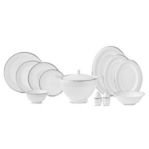 Evaliza Serenity Platin 85 Parça 12 Kişilik Yemek Takımı