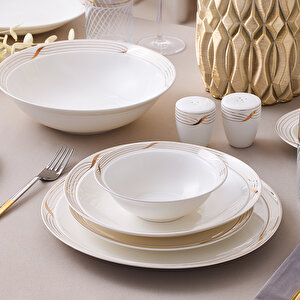 Crystal Provence Gold 56 Parça 12 Kişilik Yemek Takımı
