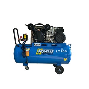 Power 100 Litre. 2 Hp 220 Volt 8 Bar Pistonlu Kompresör 5 Li Hava Setli