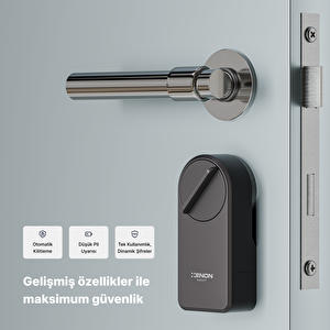 Akıllı Motorlu Kapı Kilidi Uzaktan Kilitleme Ve Açma Mobil Kontrol Şifre Parmak İzi Smart Lock X8070