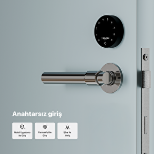 Akıllı Motorlu Kapı Kilidi Uzaktan Kilitleme Ve Açma Mobil Kontrol Şifre Parmak İzi Smart Lock X8070