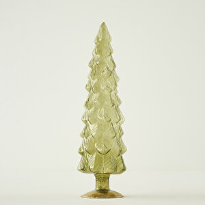Pine Tree Dekoratif Obje Yeşil (10x10x35 Cm) Yeşil