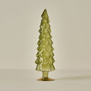 Pine Tree Dekoratif Obje Yeşil (10x10x35 Cm) Yeşil