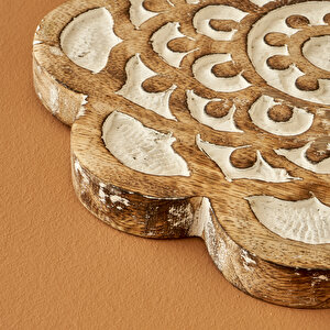 Dulce Mango Ağacı Duvar Süsü Naturel (20x20x1,8 Cm) Naturel