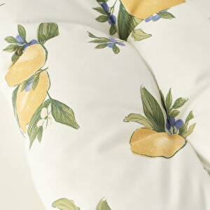 Lemoncello Yellow Baskılı Sandalye Minderi Sarı (40x40 Cm) Sarı