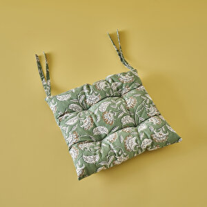 Indian Sandalye Minderi Yeşil (40x40 Cm) Yeşil