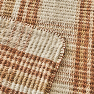 Noah Pamuklu Tek Kişilik Skoç Battaniye Kahverengi (150x200 Cm) Kahverengi