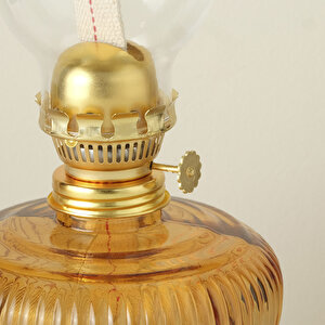 Vintage Cam Gaz Lambası Amber (13x33 Cm) Amber