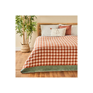 Pavia Pamuklu Çift Kişilik Battaniye (180x220 Cm) Çok Renkli
