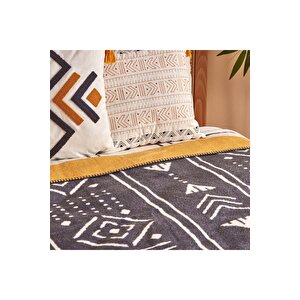 Anchal Pamuklu Çift Kişilik Battaniye Antrasit (180x220 Cm) Antrasit