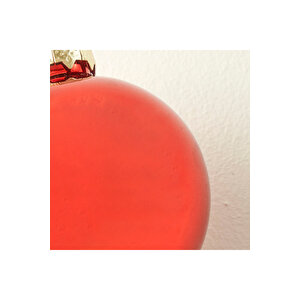 Christmas Yılbaşı Süsü 12'li Kırmızı (6 cm)