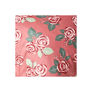 %100 Pamuk Saten Rose Çift Kişilik Nevresim Seti Mürdüm (200x220 Cm) Mürdüm