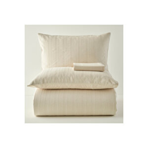 %100 Pamuk Harvey Çift Kişilik Nevresim Takımı Bej (200x220 Cm) Bej