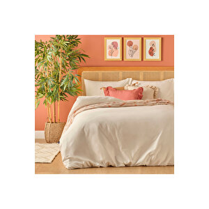 %100 Pamuk Saten Supreme Basic Super King Size Nevresim Seti Beyaz (260x240 Cm) Beyaz