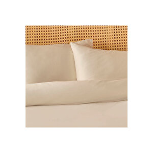 %100 Pamuk Saten Supreme Basic Super King Size Nevresim Seti Beyaz (260x240 Cm) Beyaz