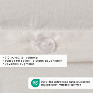 %100 Pamuk Saten Supreme Basic Super King Size Nevresim Seti Beyaz (260x240 Cm) Beyaz