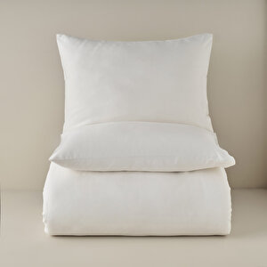 %100 Pamuk Saten Supreme Basic Super King Size Nevresim Seti Beyaz (260x240 Cm) Beyaz