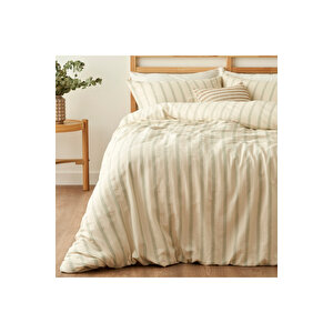 %100 Pamuk Valeria Çift Kişilik Nevresim Takımı Yeşil (200x220 Cm) Yeşil