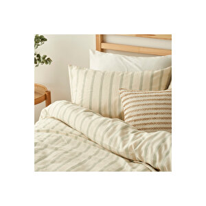 %100 Pamuk Valeria Çift Kişilik Nevresim Takımı Yeşil (200x220 Cm) Yeşil