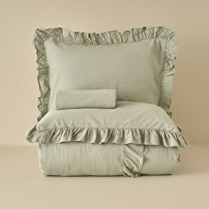 %100 Pamuk Brenta King Size Nevresim Takımı Yeşil (240x220 Cm) Yeşil