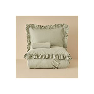 %100 Pamuk Brenta King Size Nevresim Takımı Yeşil (240x220 Cm) Yeşil