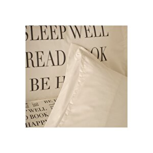 %100 Pamuk Ranforce Book Lovers King Size Nevresim Seti Antrasit (240x220 Cm) Antrasit