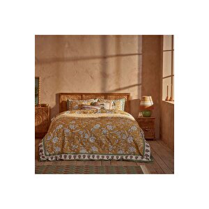 %100 Pamuk Saten Indian Çift Kişilik Nevresim Seti (200x220) Çok Renkli