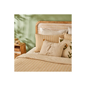 %100 Pamuk Sevilla Çift Kişilik Nevresim Takımı Hardal (200x220 Cm) Hardal