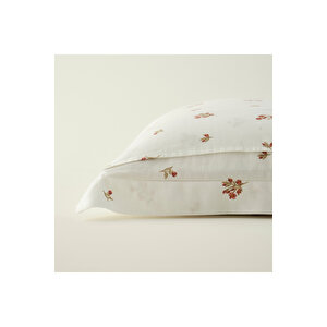 %100 Pamuk Saten Claire Çift Kişilik Nevresim Takımı Beyaz (200x220 Cm) Beyaz