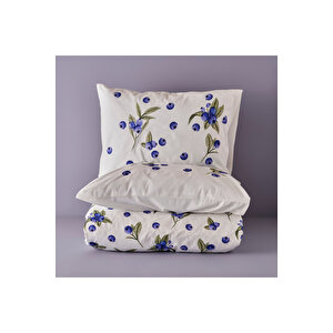 %100 Pamuk Ranforce Blueberry King Size Nevresim Seti (240x220 Cm) Çok Renkli