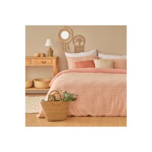 %100 Pamuk Ranforce Pavia İpliği Boyalı King Size Nevresim Takımı Mürdüm (240x220 Cm) Mürdüm