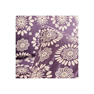 %100 Pamuk Ranforce Misa King Size Nevresim Seti Mor (260x240 Cm) Mor