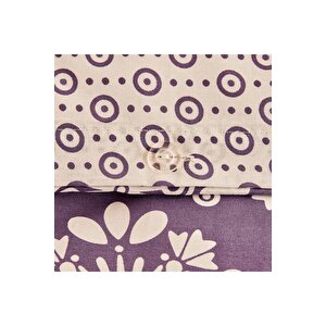 %100 Pamuk Ranforce Misa King Size Nevresim Seti Mor (260x240 Cm) Mor