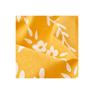 %100 Pamuk Ranforce Blessing Çift Kişilik Nevresim Seti Hardal (200x220 Cm) Hardal