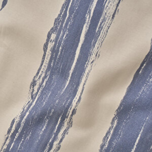 %100 Pamuk Saten Marine King Size Nevresim Seti Mavi-beyaz (240x220 Cm) Mavi-beyaz