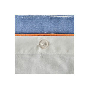 %100 Pamuk Saten Marine King Size Nevresim Seti Mavi-beyaz (240x220 Cm) Mavi-beyaz