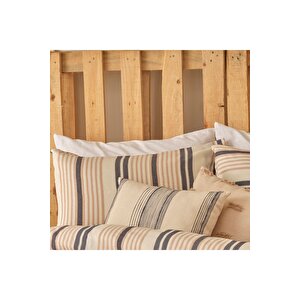 Steve Pamuklu Çift Kişilik Nevresim Takımı Bej (200x220 Cm) Bej